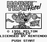 Mouse Trap Hotel title screen for GameBoy